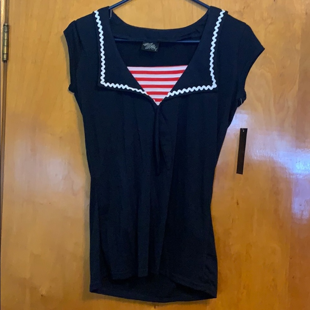 Rocksteady pinup Nautical blouse